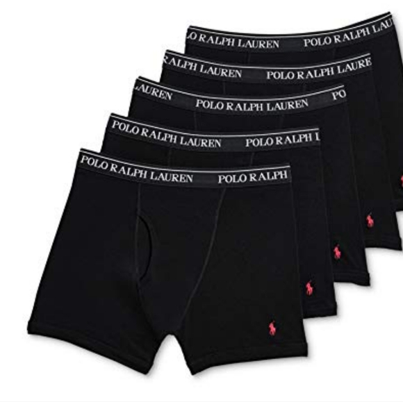 POLO RALPH LAUREN 5-Pack Boxer briefs. CLASSIC FIT Black. - Picture 1 of 7